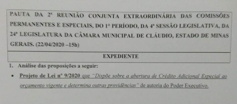 pauta reuniao