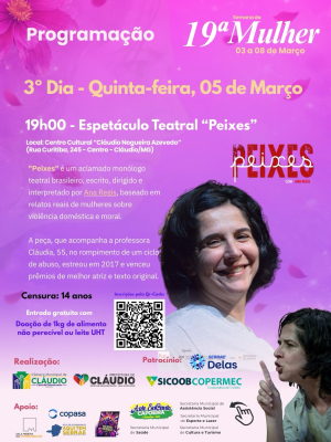 Monólogo de Ana Regis tem 55 minutos e se baseia em relatos reais, segundo a produção