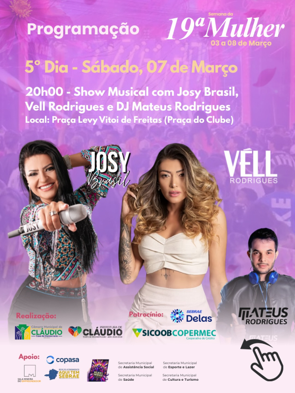 Sábado é dia de show em Cláudio