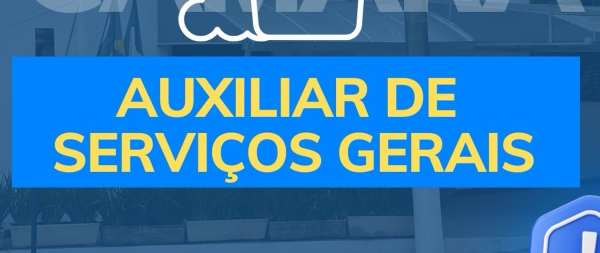 Oportunidade de Trabalho na Câmara - Vaga de Auxiliar de Serviços Gerais
