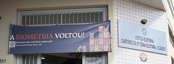 Câmara Municipal de Cláudio apoia ação &quot;Dia B da Biometria&quot; da Justiça Eleitoral